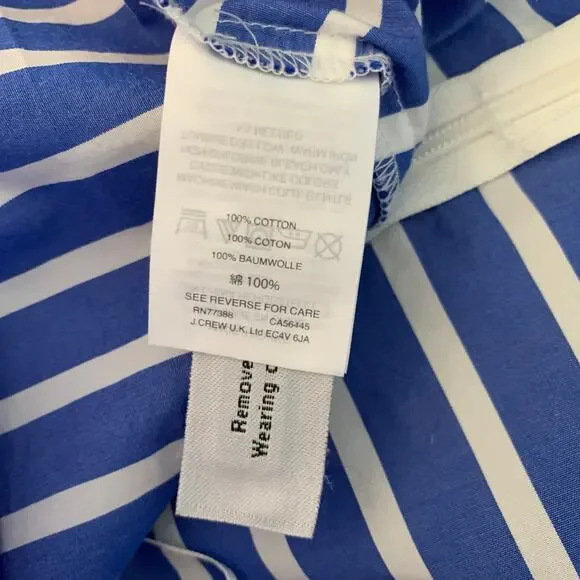 J. Crew One Shoulder Striped Top with Bow Size 10 - Picture 9 of 9